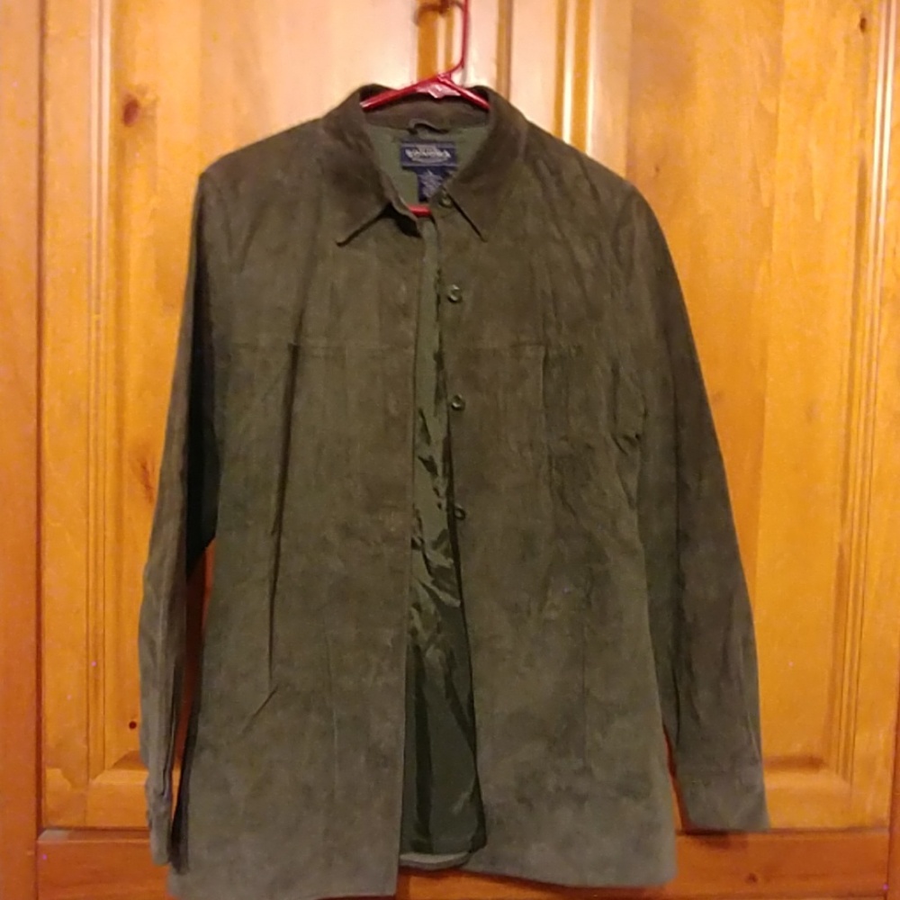 Forest green leather jacket